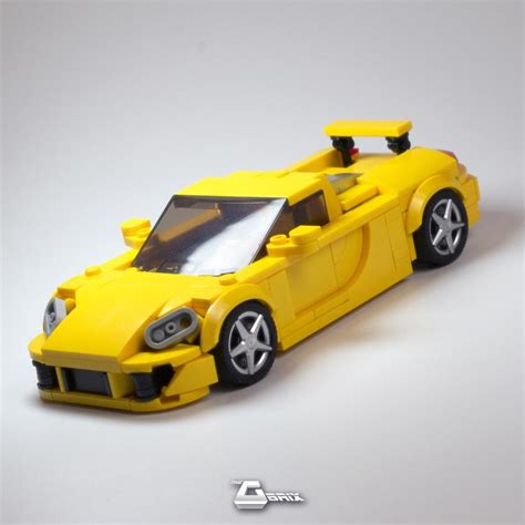 Lego Moc Porsche Carrera Gt Light Bluish Gray Yellow Red Black