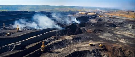 Vista A Rea Panor Mica De La Industria De La Miner A A Cielo Abierto De