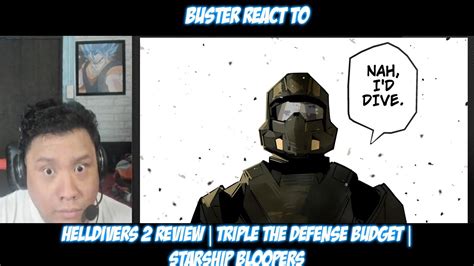 Buster Reacts To Helldivers Review Triple The Defense Budget