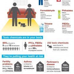 Toxic chemicals are all around us and we don't even know it. This infographic shows the places ...