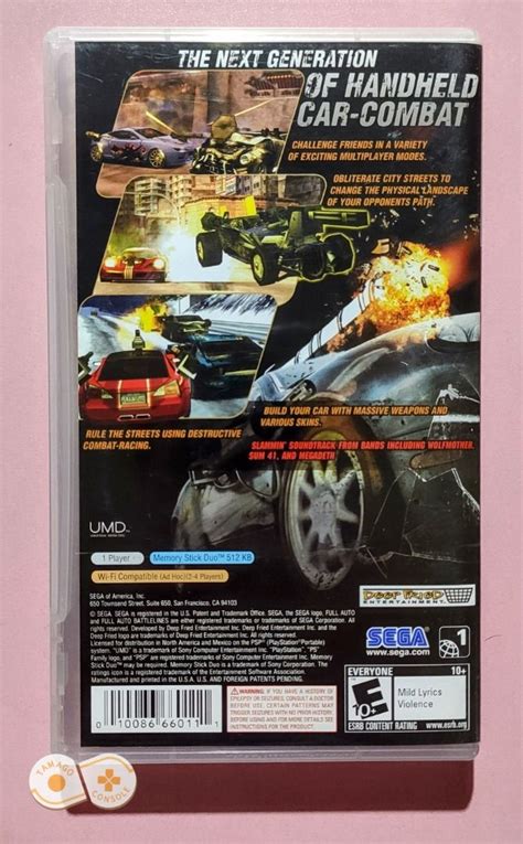 Full Auto 2 PSP Game NTSC ENGLISH Language CIB Complete In