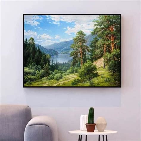 Broderie Diamant Kit Complet Paysage Montagne Diy 5D Diamond Painting