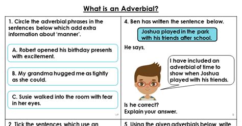 Free Year What Is An Adverbial Lesson Classroom Secrets Classroom