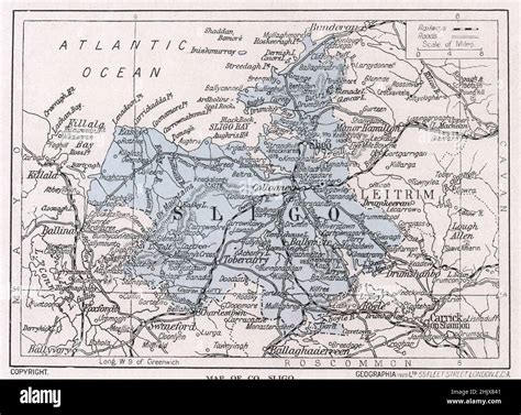 Map of Co. Sligo. County Sligo (1923 Stock Photo - Alamy