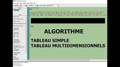 Algorithme Pour Les D Butants Les Tableaux Youtube