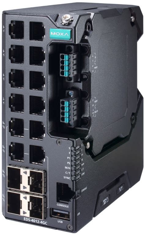 Moxa EDS-G4012-4GC-LV Industrial DIN-Rail Managed Ethernet Switch (STD / EXT-WARR) (EDS-G4012-STD-EXT-WARR)