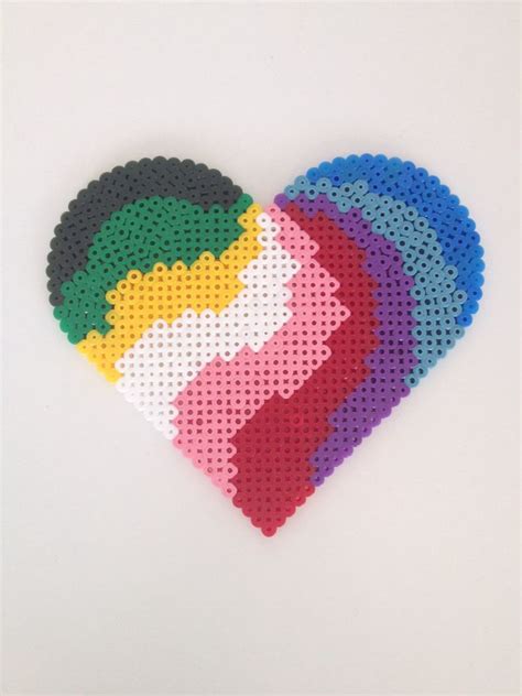 Hjerte Perler Heart Beads Hama Perlemønstre Kreativ Kreativitet