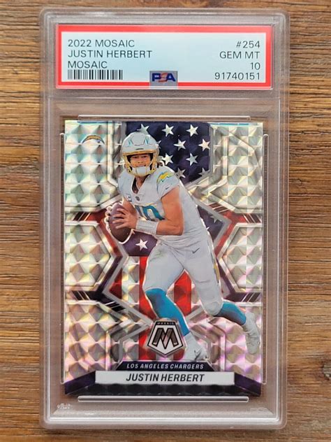 2022 Panini Mosaic National Pride Mosaic Prizm 254 Justin Herbert