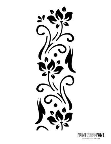 10 Free Flower Stencil Designs For Printing And Craft Projects 10