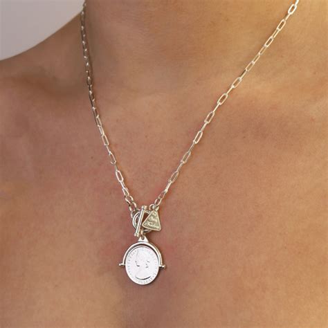 Coin Flip Necklace With Clip Chain Von Treskow