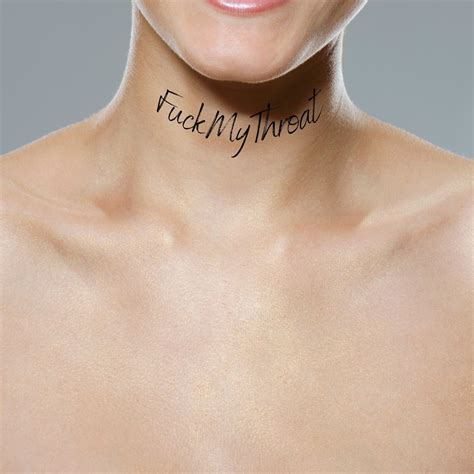 Fuck My Throat Temporary Tattoos Set Of Gift For Her Him Etsy