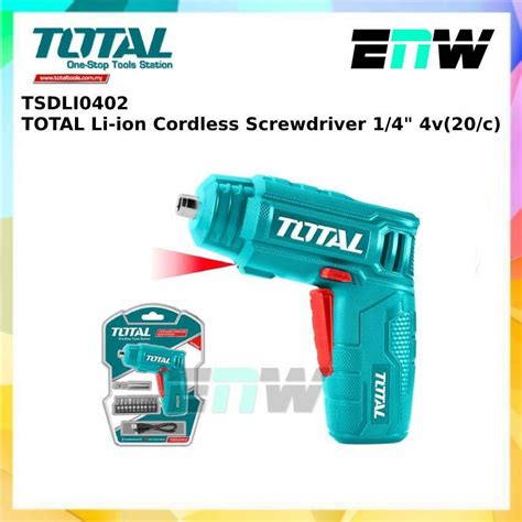 Tsdli Total Li Ion Cordless Screwdriver V C Shopee Malaysia