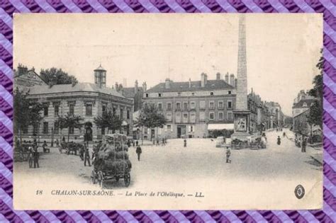 Cpa Chalon Sur Saone La Place De L Obelisque Ebay