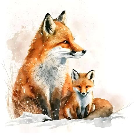 23,000+ Fox Watercolor Painting Pictures