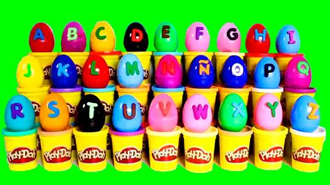 Learn Abc With Surprise Eggs Play Doh Abc Youtube