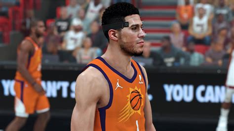 Devin Booker Cyberface Hair And Body Model With Mask Playoffs Version