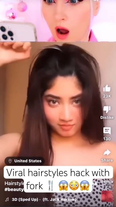 Omg 😳😱😱viral Hairstyles Hack With Fork🍴🍴💁🏻‍♀️ 😳😱😱viralmakeuphack