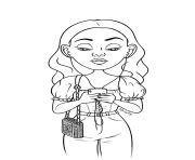 Coloriage Fille Ado Avec Une Jolie Robe Jecolorie