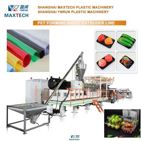 Pet PP HIPS Twin Screw Plastic Sheet Extrusion Line For Thermoforming