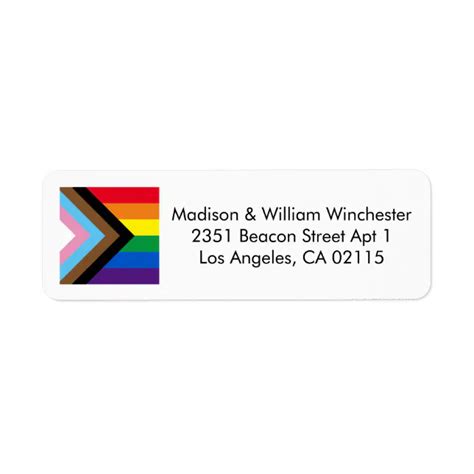 Lgbtq Rainbow Inclusive Gay Pride Flag Custom Label Zazzle
