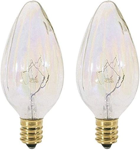 Satco S2773 120v Candelabra Base 25 Watt F10 Light Bulb Aurora Gloss