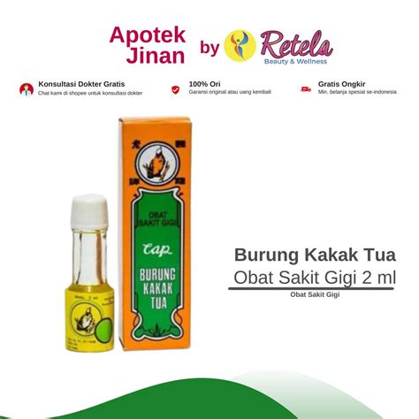 Jual Kakak Tua Obat Sakit Gigi 2 Ml Shopee Indonesia