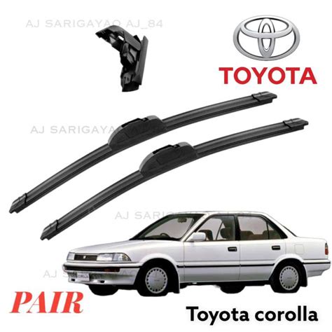 Wiper Blade Toyota Corolla Small Body E90 Wiper Blade Banana Type Set Pair 20 18 Inches Lazada Ph