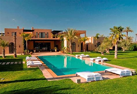 Luxury Moroccan Villa House Design Contemporary Beautiful Outdoor Pool