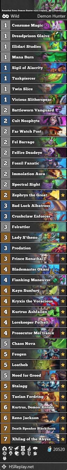 Renathal Reno Demon Hunter Legend Mrtrenbolone Hearthstone