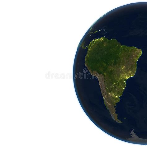 South America On Planet Earth Stock Illustration Illustration Of