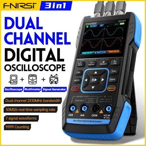 FNIRSI Oscilloscope Digital 3in1 Multimeter Signal Generator 2CH 10MHz