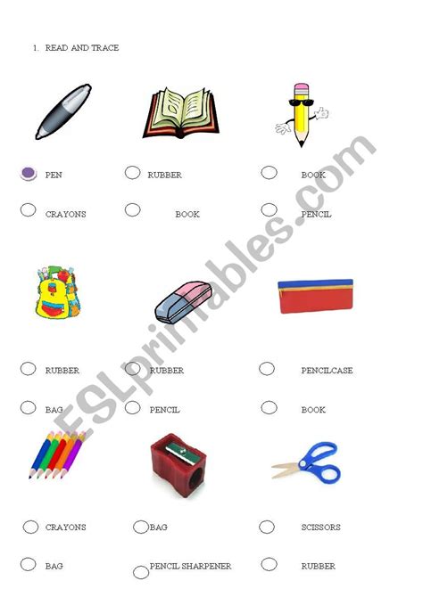 Classroom Objects Worksheet Free Esl Printable