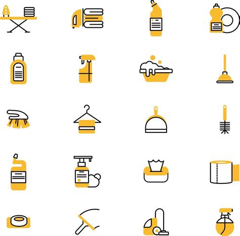 Cleaning supplies, illustration, vector on a white background. 13689151 ...