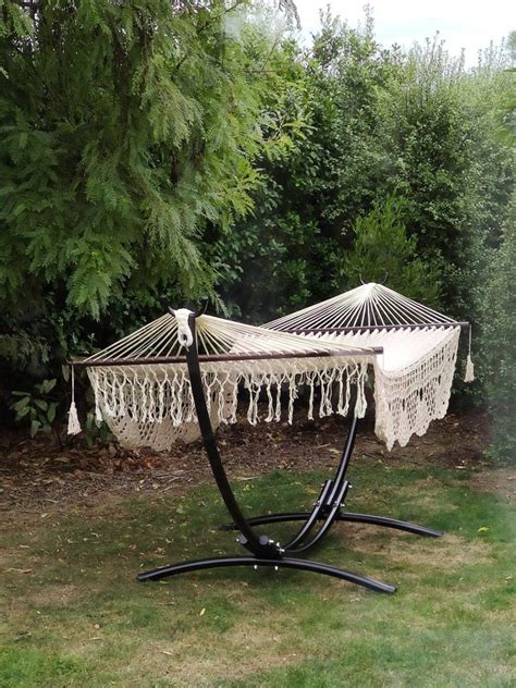 Metal Arc Hammock Stand And Mexican Spreader Hammock Package Special