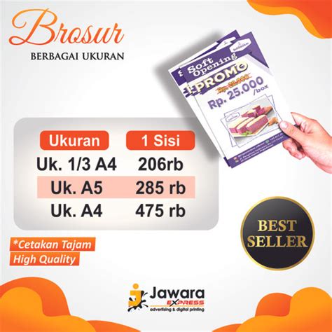 Jual Paket Custom Brosur Flyer Leaflet A4 A5 13a4 1 Sisi 1