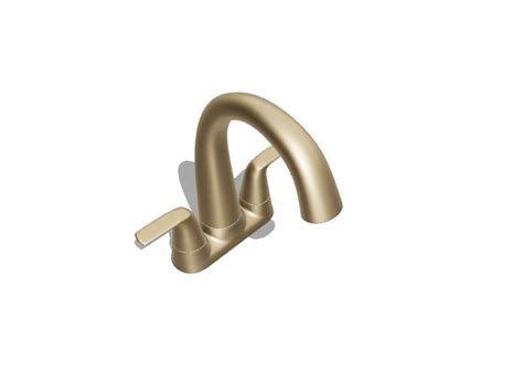 Kohler Avail Vibrant Brushed Moderne Brass 4 In Centerset 2 Handle Watersense Bathroom Sink