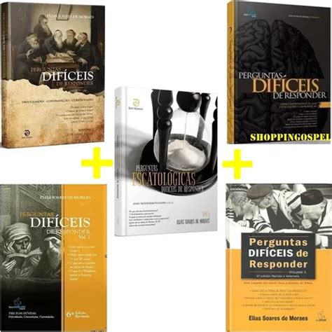 Kit Livros Elias Soares Perguntas Dif Ceis De Responder