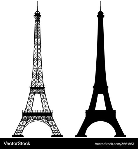 Eiffel Tower Vector Black