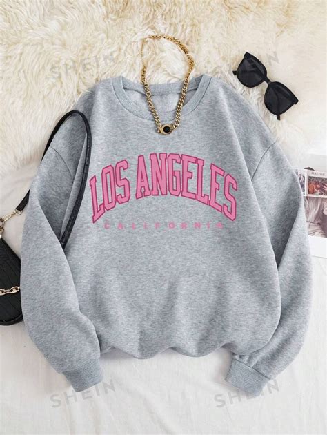 SHEIN EZwear Sudadera Casual Con Cuello Redondo Y Mangas Largas Con