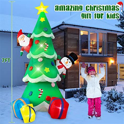 7ft Tall Christmas Inflatables Tree Outdoor Decorations Blow Up