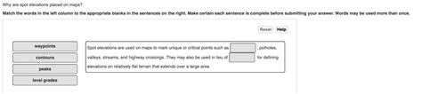 Solved Why Are Spot Elevations Placed On Chegg