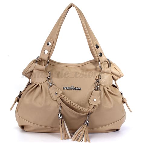 Women Pu Leather Tassel Handbag Shoulder Crossbody Bag Tote Purse New Fashion Ebay