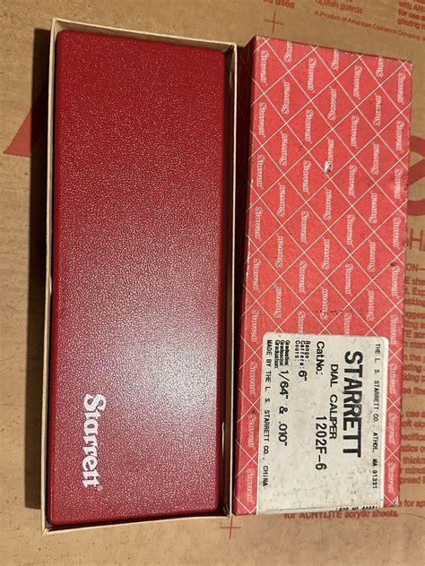 Starrett 1202F 6 Dial Caliper 0 6 Fractional Dial Stainless NOS