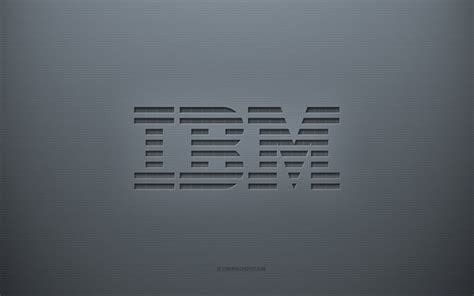 Download Wallpapers Ibm Logo Gray Creative Background Ibm Emblem