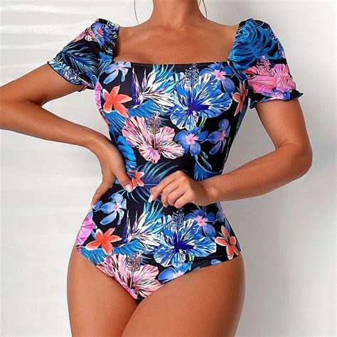 Busydd One Piece Swimsuits For Women 2024 Tummy Control Bikini Swimwear