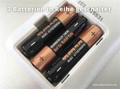 Batterien in Reihe schalten Reihenschaltung einfach erklärt