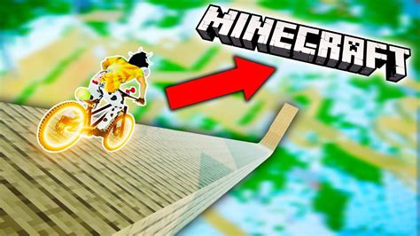 BIKING THE CRAZIEST MINECRAFT RAMPS Descenders YouTube