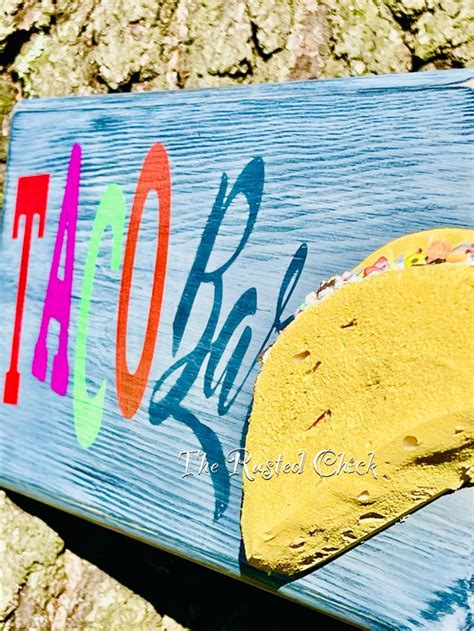 Taco Bar Sign Taco Sign Fiesta Sign Taco Tuesday Handmade Etsy