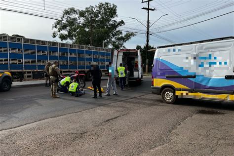 Colis O Entre Moto E Van Deixa Homem Ferido Na Willy Barth Em Smoeste