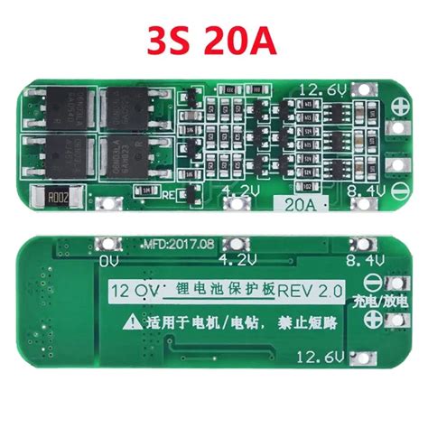 TZT 3S 20A Li Ion Lityum Pil 18650 PCB Arj Cihaz BMS Koruma Levhas